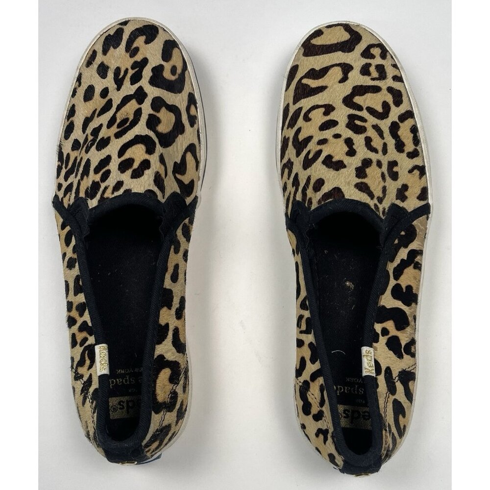 KEDS for KATE SPADE NY Womens US 8 Leopard Cow Hide SNEAKERS Shoes WH57797 EUC - Picture 6 of 8